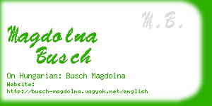 magdolna busch business card